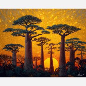 MADAGASCAR SUNSET TREES
