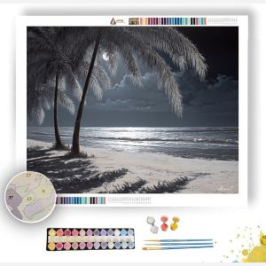 ZANZIBAR MOONLIGHT BEACH - Paint by Numbers Full Kit