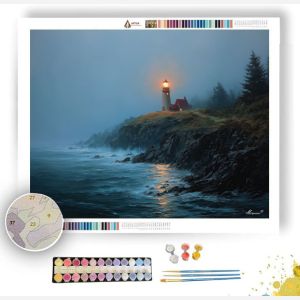 CAPE LIGHTHOUSE EVENING - Paint by Numbers Full Kit