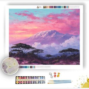 TANZANIA MOUNTAIN MORNING - Paint by Numbers Full Kit