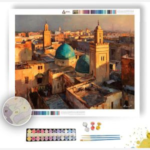 MOROCCAN ROOFTOPS AT SUNSET - Paint by Numbers Full Kit