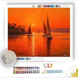 EGYPTIAN SUNSET REFLECTIONS - Paint by Numbers Full Kit