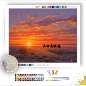 SAHARA CARAVAN ROAD - Paint by Numbers Full Kit