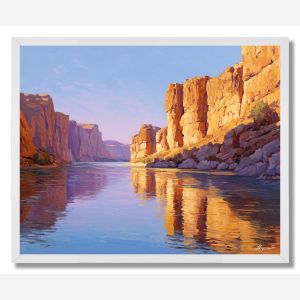 NAMIBIA RIVER GLOW - FRAMED
