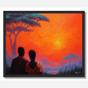 GHANA EVENING SONG - FRAMED
