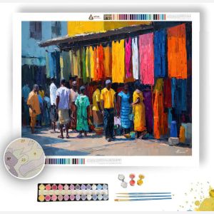 NIGERIAN MARKET LIGHT - Paint by Numbers Full Kit