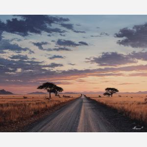 NAMIBIA DUSK ROAD