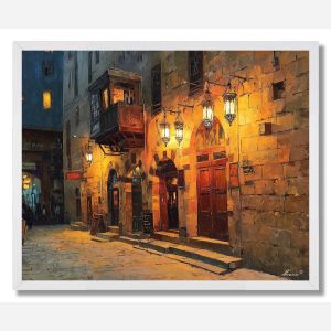 CAIRO EVENING STREET - FRAMED