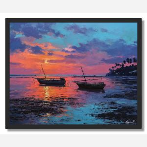 ZANZIBAR SUNSET SHORE - FRAMED