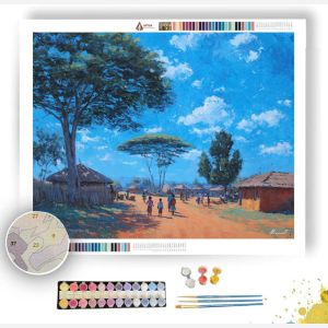 KENYAN VILLAGE SUN - Paint by Numbers Full Kit