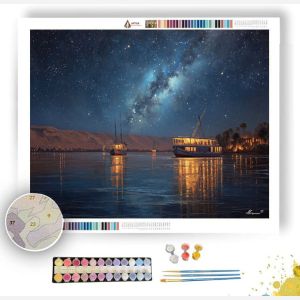 EGYPTIAN NIGHT RIVER - Paint by Numbers Full Kit