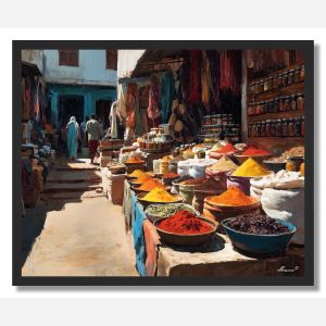 ZANZIBAR MARKET COLORS - FRAMED