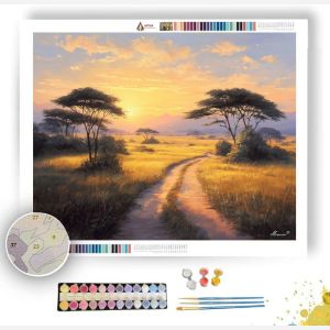 KENYAN SUNLIT TRAIL - Paint by Numbers Full Kit