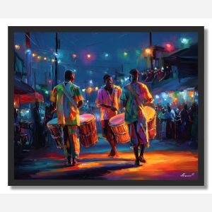 GHANA NIGHT PARADE - FRAMED