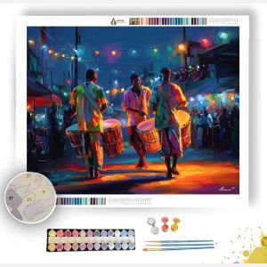GHANA NIGHT PARADE - Paint by Numbers Full Kit