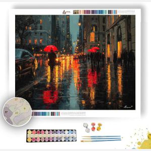 NEW YORK HOLIDAY RAIN - Paint by Numbers Full Kit