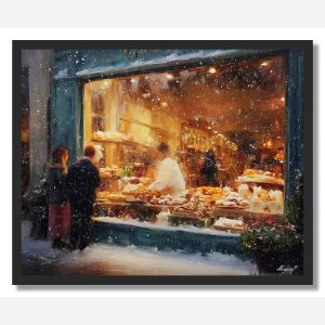 FRENCH HOLIDAY WINDOW - FRAMED