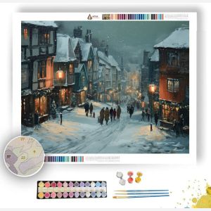 ENGLISH SNOWY VILLAGE - Paint by Numbers Full Kit