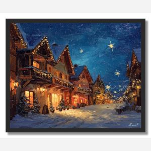 GERMAN VILLAGE SNOW - FRAMED
