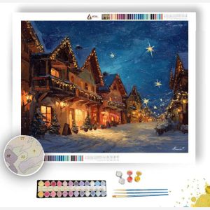 GERMAN VILLAGE SNOW - Paint by Numbers Full Kit