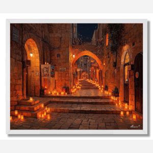 JERUSALEM HOLIDAY LIGHT - FRAMED