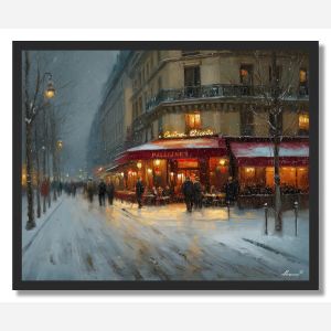 PARISIAN WINTER STREET - FRAMED
