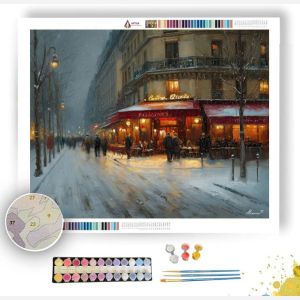 PARISIAN WINTER STREET - Paint by Numbers Full Kit