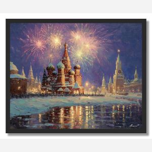 RUSSIAN NEW YEAR SKY - FRAMED
