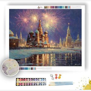 RUSSIAN NEW YEAR SKY - Paint by Numbers Full Kit