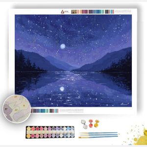 THE SKY MIRROR LAKE - Paint by Numbers Full Kit