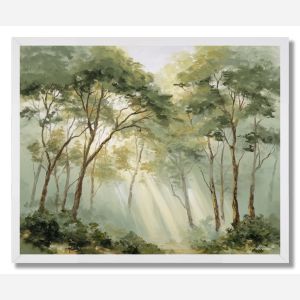 MISTY FOREST MORNING - FRAMED