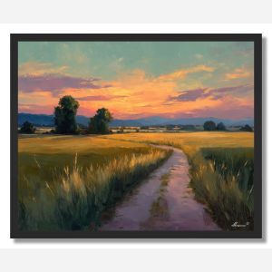 COUNTRY ROAD SUNSET - FRAMED