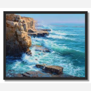 COASTAL CLIFF MORNING - FRAMED