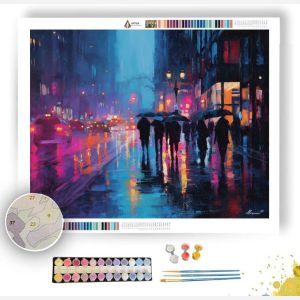 CITY RAIN REFLECTIONS - Paint by Numbers Full Kit