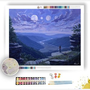 MOONLIT CLIFF HAVEN - Paint by Numbers Full Kit