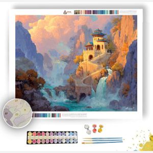 RAINBOW CLIFF TEMPLE - Paint by Numbers Full Kit