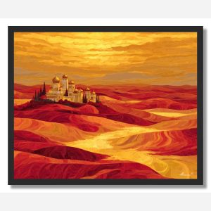 GOLDEN DESERT MIRAGE - FRAMED