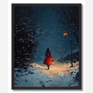 GIRL IN SCARLET - FRAMED