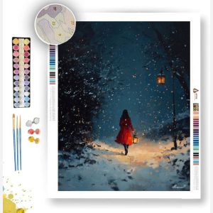 GIRL IN SCARLET - Paint by Numbers Full Kit