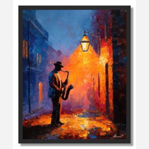 STREET JAZZ PLAYER - FRAMED