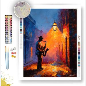 STREET JAZZ PLAYER - Paint by Numbers Full Kit