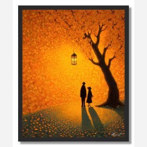 COUPLE UNDER LANTERN TREE - FRAMED