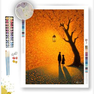 COUPLE UNDER LANTERN TREE - Paint by Numbers Full Kit