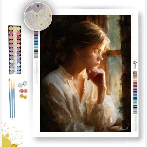 GIRL BY THE WINDOW - Paint by Numbers Full Kit