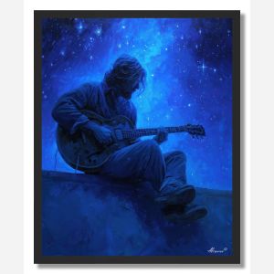 GUITARIST AT MIDNIGHT - FRAMED