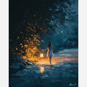 GIRL WITH LANTERN ROAD