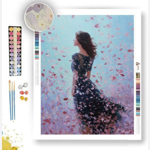 LADY IN BLOSSOM DRESS - Paint by Numbers Full Kit