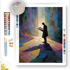 MAN WITH MAPS - Paint by Numbers Full Kit