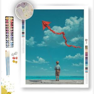 BOY AND KITE - Paint by Numbers Full Kit