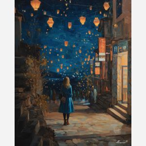 WOMAN IN BLUE NIGHT